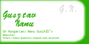 gusztav nanu business card